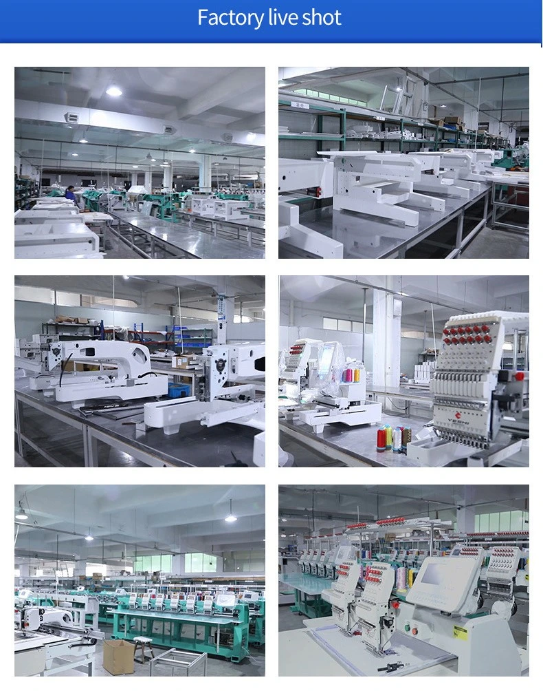 12/15colors 8/10/12 Heads China Top Quality Computerized Embroidery Machine for Cap Shoes Hat T-Shirt Uniform Garment Towel 3D for Sale