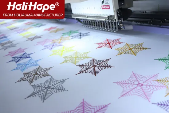 Высокоскоростная вышивальная машина с 10 головками и 15 иглами.